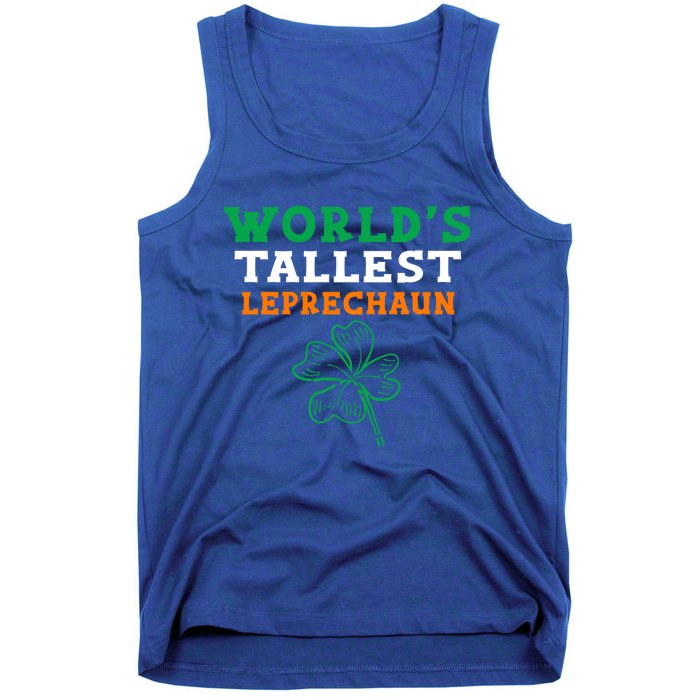 Funny Saint Patrick's Day Worlds Tallest Leprechaun Gift Tank Top