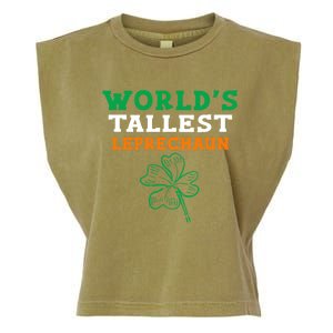 Funny Saint Patrick's Day Worlds Tallest Leprechaun Gift Garment-Dyed Women's Muscle Tee