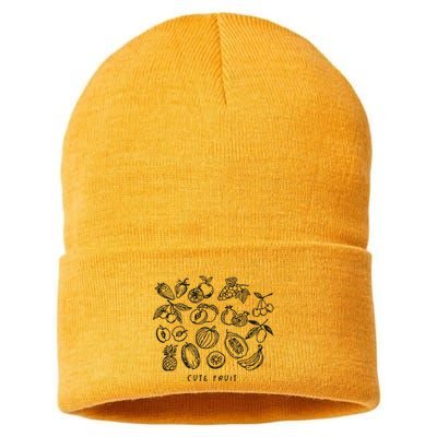 Fruity Subtle Pride Subtle Queer Subtle Bi Sustainable Knit Beanie