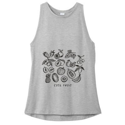 Fruity Subtle Pride Subtle Queer Subtle Bi Ladies PosiCharge Tri-Blend Wicking Tank