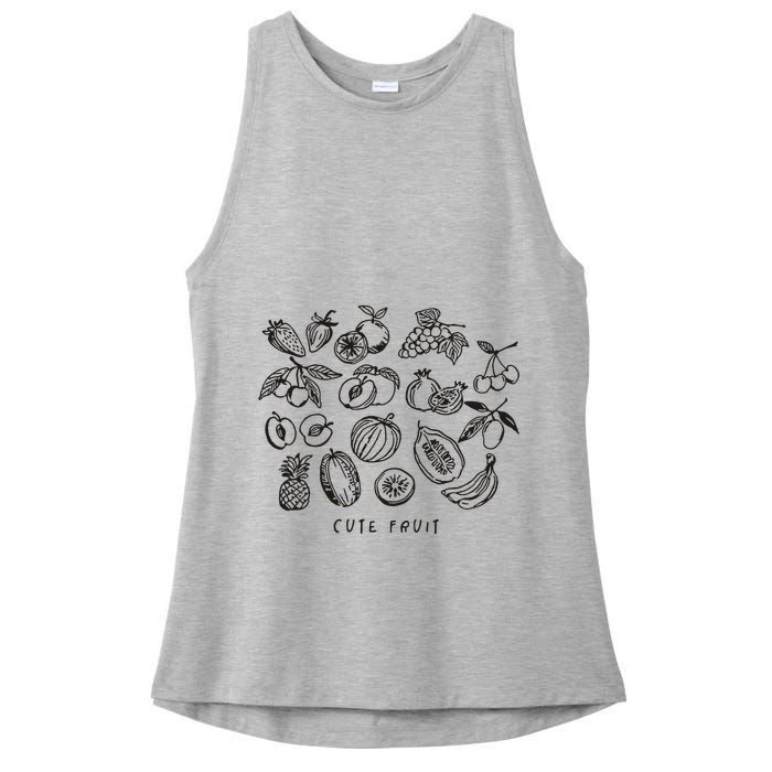 Fruity Subtle Pride Subtle Queer Subtle Bi Ladies PosiCharge Tri-Blend Wicking Tank