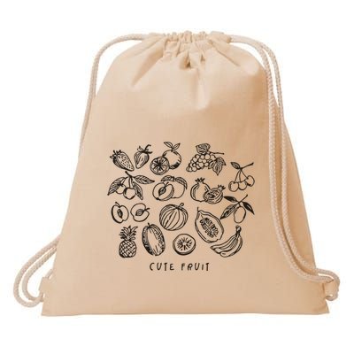 Fruity Subtle Pride Subtle Queer Subtle Bi Drawstring Bag