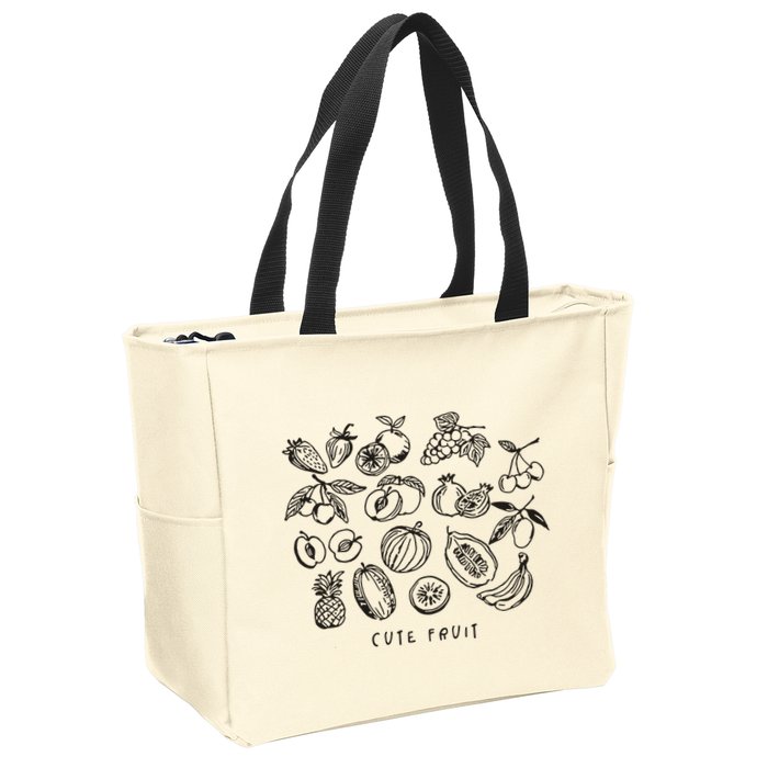 Fruity Subtle Pride Subtle Queer Subtle Bi Zip Tote Bag