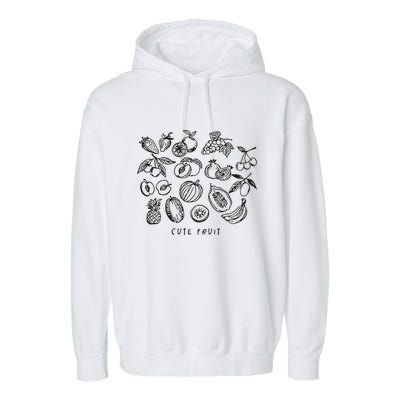Fruity Subtle Pride Subtle Queer Subtle Bi Garment-Dyed Fleece Hoodie