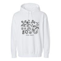 Fruity Subtle Pride Subtle Queer Subtle Bi Garment-Dyed Fleece Hoodie