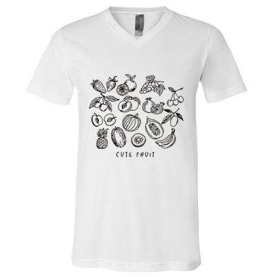 Fruity Subtle Pride Subtle Queer Subtle Bi V-Neck T-Shirt