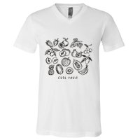 Fruity Subtle Pride Subtle Queer Subtle Bi V-Neck T-Shirt