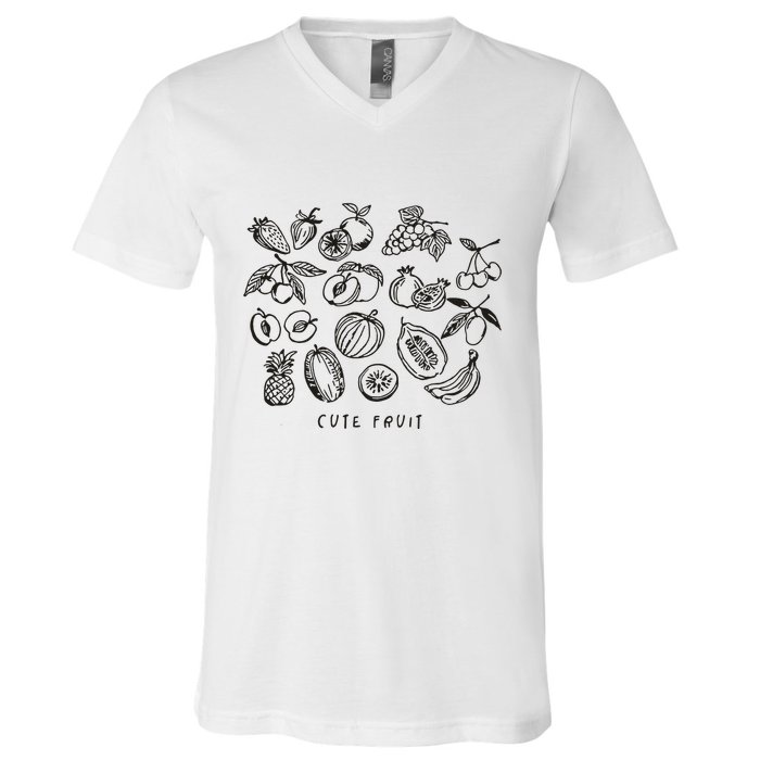 Fruity Subtle Pride Subtle Queer Subtle Bi V-Neck T-Shirt