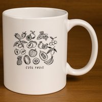 Fruity Subtle Pride Subtle Queer Subtle Bi 11oz C Handle Ceramic Mug