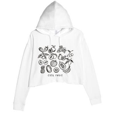 Fruity Subtle Pride Subtle Queer Subtle Bi Crop Fleece Hoodie