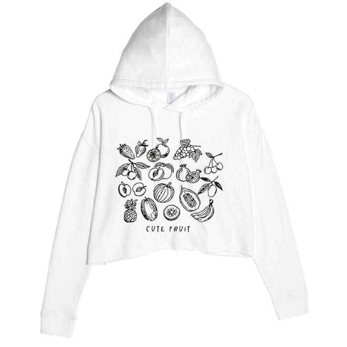 Fruity Subtle Pride Subtle Queer Subtle Bi Crop Fleece Hoodie