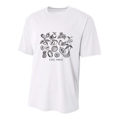 Fruity Subtle Pride Subtle Queer Subtle Bi Youth Performance Sprint T-Shirt