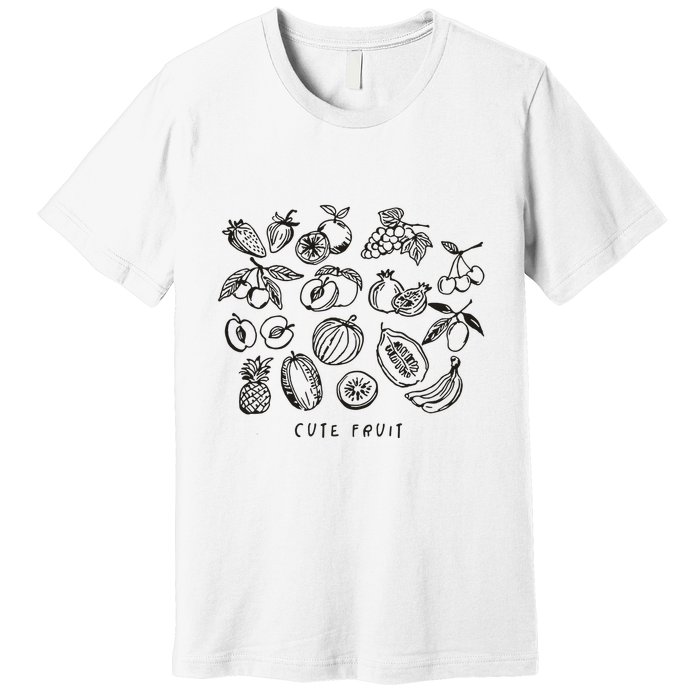 Fruity Subtle Pride Subtle Queer Subtle Bi Premium T-Shirt