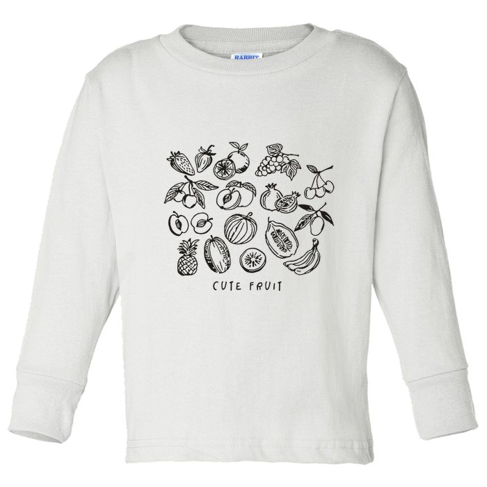 Fruity Subtle Pride Subtle Queer Subtle Bi Toddler Long Sleeve Shirt