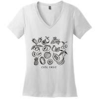 Fruity Subtle Pride Subtle Queer Subtle Bi Women's V-Neck T-Shirt