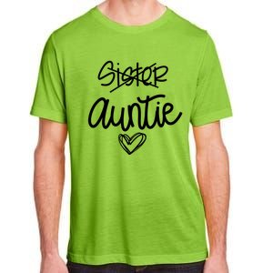 Funny Sister Promoted To Auntie Heart Sister Aunt Gift Adult ChromaSoft Performance T-Shirt