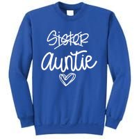 Funny Sister Promoted To Auntie Heart Sister Aunt Gift Sweatshirt