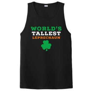 Funny Saint Patrick's Day Worlds Tallest Leprechaun Gift PosiCharge Competitor Tank