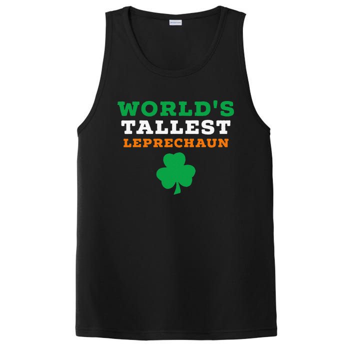 Funny Saint Patrick's Day Worlds Tallest Leprechaun Gift PosiCharge Competitor Tank