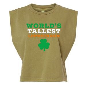 Funny Saint Patrick's Day Worlds Tallest Leprechaun Gift Garment-Dyed Women's Muscle Tee