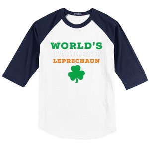 Funny Saint Patrick's Day Worlds Tallest Leprechaun Gift Baseball Sleeve Shirt