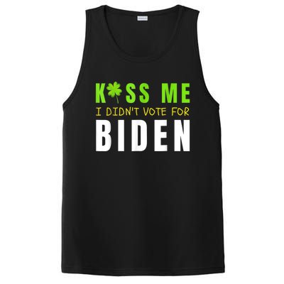 Funny St Patty's Day Kiss Me I Didn't Vote For Biden PosiCharge Competitor Tank