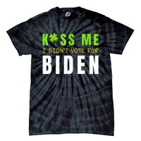 Funny St Patty's Day Kiss Me I Didn't Vote For Biden Tie-Dye T-Shirt