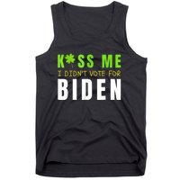 Funny St Patty's Day Kiss Me I Didn't Vote For Biden Tank Top