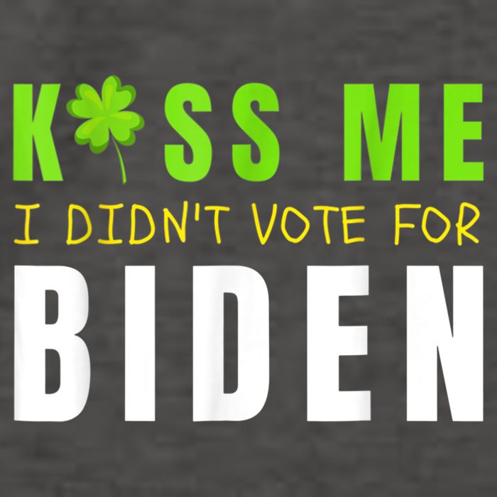 Funny St Patty's Day Kiss Me I Didn't Vote For Biden Vector Backpack