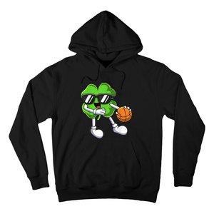 Funny St Patricks Day Shamrock Playing Basketball b.o.y.s Girls Hoodie