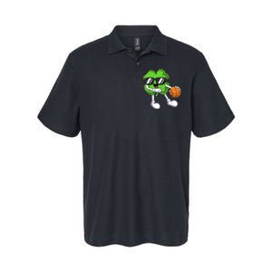 Funny St Patricks Day Shamrock Playing Basketball b.o.y.s Girls Softstyle Adult Sport Polo