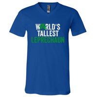 Funny St Patrick's Day Gnome World's Tallest Leprechaun Great Gift V-Neck T-Shirt