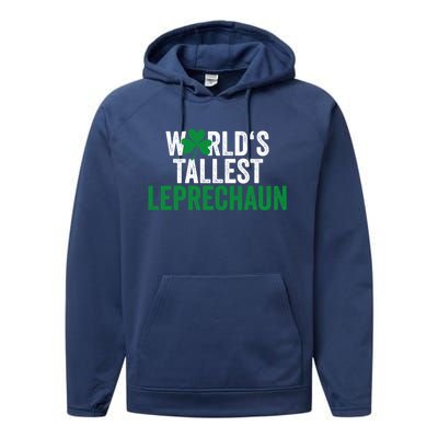 Funny St Patrick's Day Gnome World's Tallest Leprechaun Great Gift Performance Fleece Hoodie