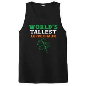 Funny Saint Patrick's Day Worlds Tallest Leprechaun PosiCharge Competitor Tank