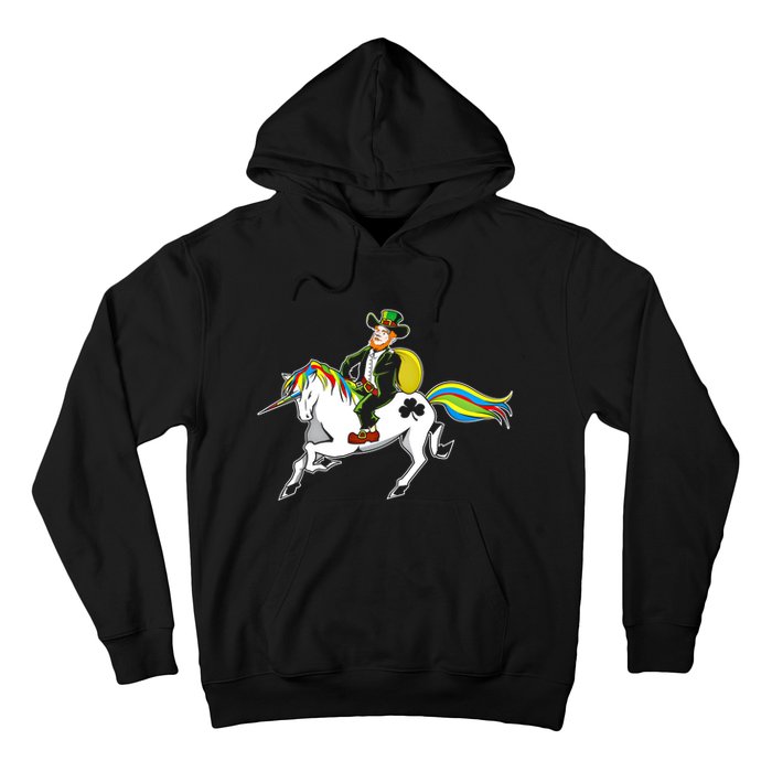 Funny St Patricks Day Leprechaun Unicorn St Paddys Gift Cool Gift Hoodie