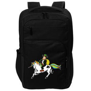 Funny St Patricks Day Leprechaun Unicorn St Paddys Gift Cool Gift Impact Tech Backpack