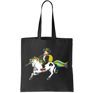 Funny St Patricks Day Leprechaun Unicorn St Paddys Gift Cool Gift Tote Bag