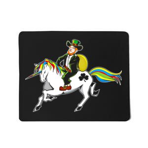 Funny St Patricks Day Leprechaun Unicorn St Paddys Gift Cool Gift Mousepad