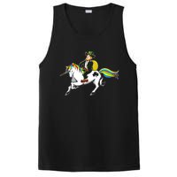 Funny St Patricks Day Leprechaun Unicorn St Paddys Gift Cool Gift PosiCharge Competitor Tank