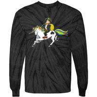 Funny St Patricks Day Leprechaun Unicorn St Paddys Gift Cool Gift Tie-Dye Long Sleeve Shirt