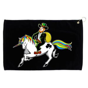 Funny St Patricks Day Leprechaun Unicorn St Paddys Gift Cool Gift Grommeted Golf Towel