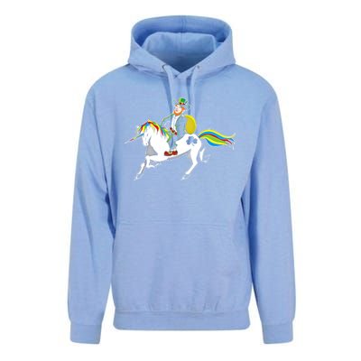 Funny St Patricks Day Leprechaun Unicorn St Paddys Gift Cool Gift Unisex Surf Hoodie