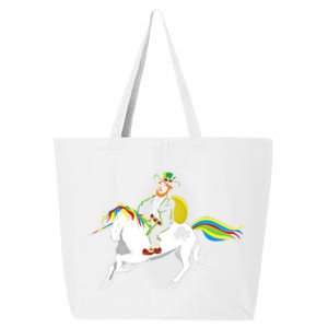 Funny St Patricks Day Leprechaun Unicorn St Paddys Gift Cool Gift 25L Jumbo Tote