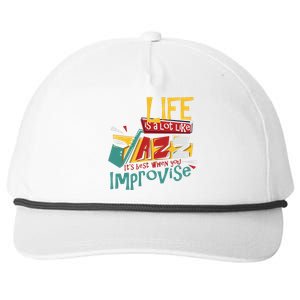 Funny Sax Player Gifts Jazz Music Saxophone Snapback Five-Panel Rope Hat