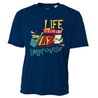 Funny Sax Player Gifts Jazz Music Saxophone Cooling Performance Crew T-Shirt