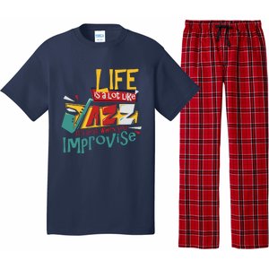 Funny Sax Player Gifts Jazz Music Saxophone Pajama Set