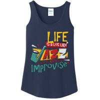 Funny Sax Player Gifts Jazz Music Saxophone Ladies Essential Tank