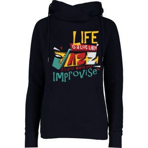 Funny Sax Player Gifts Jazz Music Saxophone Womens Funnel Neck Pullover Hood