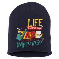 Funny Sax Player Gifts Jazz Music Saxophone Short Acrylic Beanie