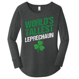 Funny Saint Patrick's Day World's Tallest Leprechaun Women's Perfect Tri Tunic Long Sleeve Shirt